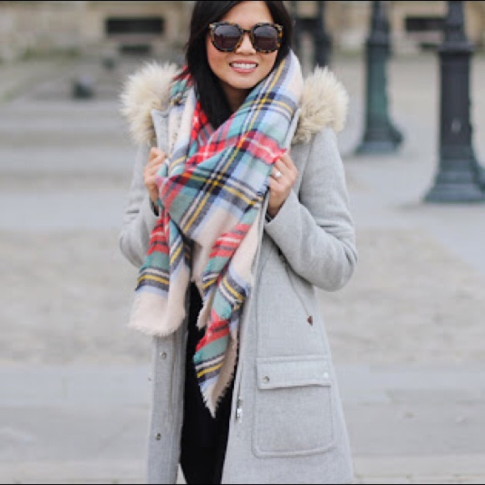 SOLD J Crew Chateau Parka Stadium Cloth Grey 8 - Picture 9 of 9